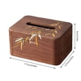 thumbnail image 2 of Tissue Box Cover Rectangle, Walnut Wood Tissue Box Holder with Magnetic Flip Cover, 2 of 7