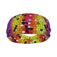 thumbnail image 3 of Rocae Colorful Tie Dye Stained Glass 1 for Sweatbands Sports Headband for Men and Women,Fashion Sweat Bands Headbands for Running,Cycling,Football, Yoga, Fitness, 3 of 9