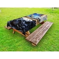 thumbnail image 1 of Ocean Outdoor Tablecloth, Full Moon Dark Clouds Rocky Coastline Scenic Seascape Morning View Picture, Decorative Washable Fabric Picnic Table Cloth, 58 X 84 Inches,Blue Orange Balck, by Ambesonne, 1 of 2
