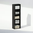 thumbnail image 2 of Furinno Reed 5-Tier Open Shelf Multipurpose Closet & Clothing Storage, Storage Organizer, Blackwood, 2 of 5