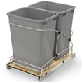 thumbnail image 1 of Rev-A-Shelf Double 35 Qt Pull Out Trash Containers, Gray, 54WC-1835SC-17-1, 1 of 12