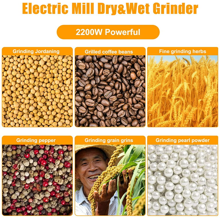Electric Mill Grinding Molino De Maiz Electrico Corn Grinder Machine +  Funnel US