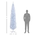 thumbnail image 3 of HOMCOM 8' Artificial Pencil Christmas Tree, Slim Xmas Tree with 618 Realistic Branch Tips and Plastic Stand, White, 3 of 9