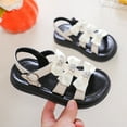 thumbnail image 2 of LYHaoo Girls Sandals Trendy Kids' Stickers Casual Shoes For Daily Wear Ideal For Active Play Perfect For Age 4 15 Great Pairing With Dresses In Spring And Summer Sizes 10 Little Kid(5 Years), 2 of 4