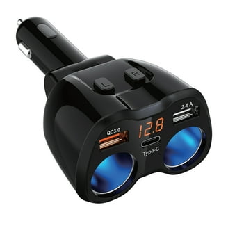 SUPERONE 180 w Dual QC3.0 & PD USB C Cigarette Lighter Adapter with LED  Display