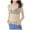 Beige, variant on WUANDIXFA Women Y2K Long Sleeve Women's See Through Long Sleeve Seamless Arm Top Mesh Shirt Blouse Blue,XL