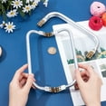thumbnail image 5 of 20.5cm/8" U-Shaped Bag Handle Inner Kiss Clasp Lock Aluminum Purse Frame Handle 2pcs(1 Pair) Purse Bag Frame Tubular Frame Hardware Replacements for Sewing Bag Clutch Crafts DIY Projects for DIY, 5 of 9