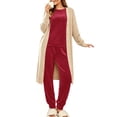 thumbnail image 6 of UVN Womens Velvet Pajamas Sets Winter 2 Piece Outfits Ladies Fleece Long Sleeve Sleepwear with Pockets, 6 of 8