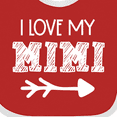 thumbnail image 4 of Inktastic I Love My Mimi with Arrow Boys or Girls Baby Bib, 4 of 4