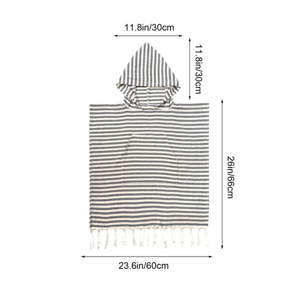 Rkxzt Cotton Beach Towel Poncho,Kids Hooded Beach Towel Cape Water Absorbent Quick Dry 66x60cm Soft Microfiber Towel for Swimming Surfing,Bathroom