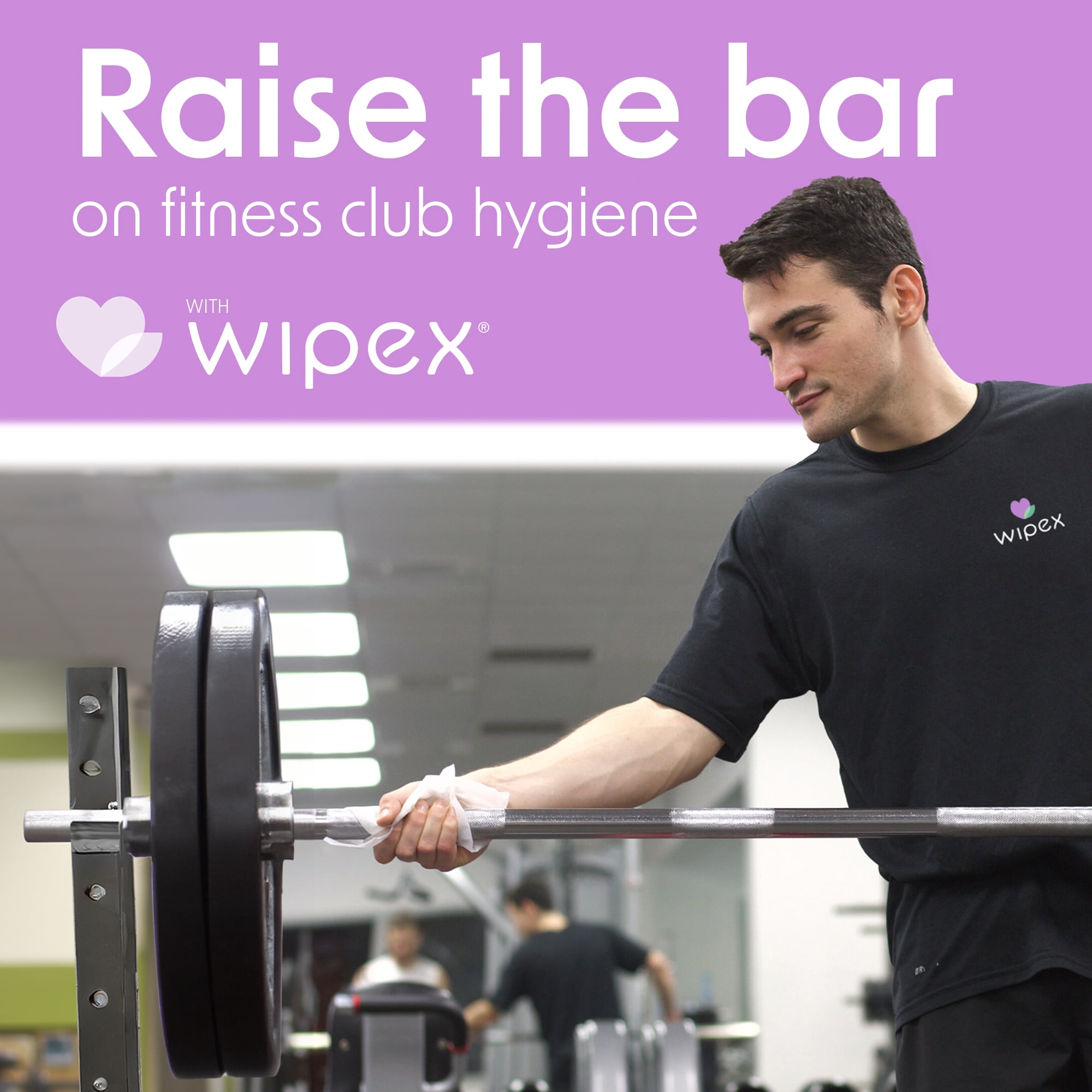 Wipex Natural Gym & Fitness Refill Wipes for Dispensers, 700 Large Lavender