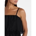 thumbnail image 3 of Time and Tru Women's and Women's Plus Sleeveless Cotton Midi Dress with Eyelet Trim, Sizes XS-4X, 3 of 4