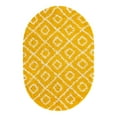 thumbnail image 3 of Unique Loom Trellis Shag Collection Area Rug - Ruth (4' x 6' Oval Yellow/Ivory), 3 of 11