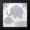 thumbnail image 2 of Hershey, Moira 20x20 Black Modern Framed Museum Art Print Titled - Safari Fun Elephant Gray no Border, 2 of 5