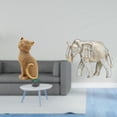 thumbnail image 2 of Figura Decorativa De Gato De Resina Y Escultura De Elefante De Madera Tallada A Mano. Adorno Coleccionable Para Estantería, Sala De Estar, Dormitorio O Recibidor., 2 of 8