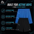 thumbnail image 5 of RBX Boys Athletic Shorts - 2 Pack Performance Mesh Jersey Gym Shorts with Elastic Waistband (8-16), 5 of 7