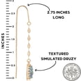 thumbnail image 4 of Humble Chic Light Blue Earrings for Women - Long Dangle Earrings, Aqua and Gold Tone, 4 of 9