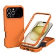thumbnail image 2 of Dteck Case for iPhone 16 Pro,Shockproof Rubber + PC Case Compatible with MagSafe Built-in Camera Lens Protector Cover for iPhone 16 Pro,Orange, 2 of 5