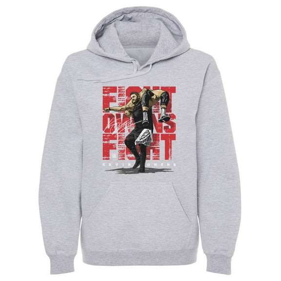 Men's 500 Level  Gray Kevin Owens Pullover Hoodie