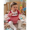 thumbnail image 5 of Cjfdfy Newborn Baby Girl Game Day Fall Outfit Animal Football Season Stripe Long Sleeve Ruffled Bow Collar Romper Infant Cute My First Football Season Fall Winter Clothes 0-18M, 5 of 9