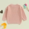 thumbnail image 4 of BemeyourBBs Big Sister Little Sister Matching Outfits Toddler Baby Girl Chunky Sweater Warm Sweatshirt Knit Fall Winter Clothes, 4 of 7