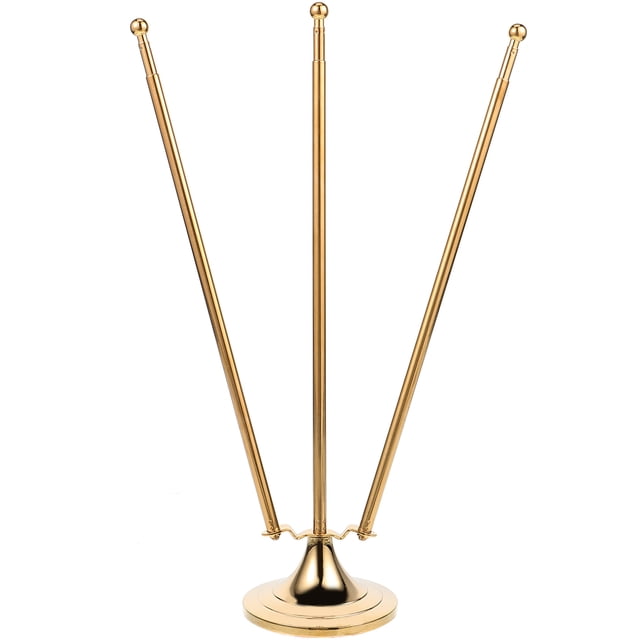 Miangastore Office Desktop Flag Pole W Shaped Flag Stand Tabletop Flag Holder Telescopic Flag Pole