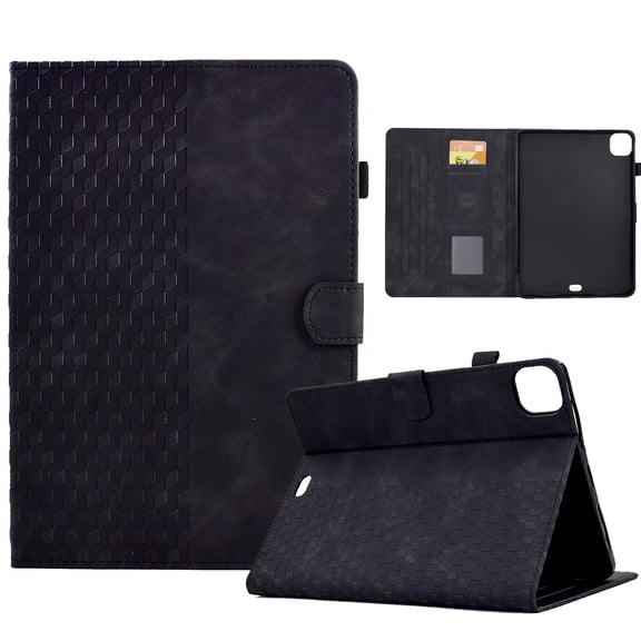 for iPad Pro 11 Inch 5th Generation 2024 Folio Case, Premium PU Leather Auto Wake / Sleep Stand with Pen Slot and Card Slots Magnetic Lightweight Case Cover for iPad Pro 11 2024, Black