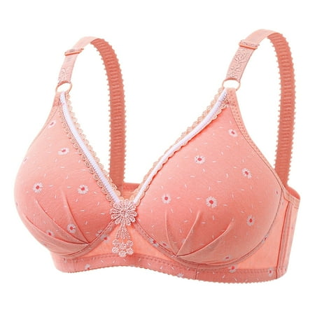 Ramiter Lingerie for Women Plus Size Fitness Dry Running with String Quick Woman Size Underwear Bras Shockproof Large 40 Red