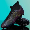 thumbnail image 3 of Zapatos de fútbol profesionales para hombre, botas de fútbol de entrenamiento FG, zapatillas de deporte con picos largos, tacos cómodos para exteriores, hierba transpirable, nuevo, 3 of 4