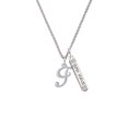 thumbnail image 2 of Delight Jewelry Silvertone Small Gelato Script Initial - F - Silvertone Live the Life You Have Imagined Bar Charm Necklace, 23", 2 of 4