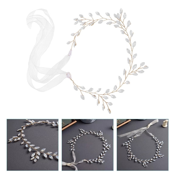 LOLIPPYY Bridal Headpiece in Gold with Rhinestone Details Elegant Wedding Hair Accessory