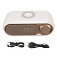 thumbnail image 2 of Radio Del Reloj De Alarma Con Altavoz De Carga Inalámbrica Y Bluetooth, Despertador Digital LED Con Puerto De Carga USB, Relojes De Alarma Radio Para Dormitorio, Cama, 2 of 7