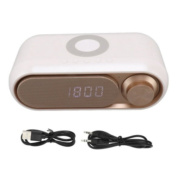 Alarm Clock Radiowith Wireless Charging Bluetooth Speaker,Alarm Clock Radio with Digital Alarm Clocks Alarm Clockwith Wireless Charger Built to Last