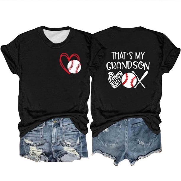 Camiseta de Manga Corta de Cuello Redondo Impresa para las Mujeres, Camisetas Casuales de Mujer