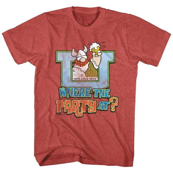 Hagar The Horrible Where The Party At Red Heather T-Shirt