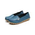 thumbnail image 3 of Frontwalk Womens Flats Leather Loafers Slip On Casual Shoes Walking Breathable Moccasins Women Comfort Nurse Shoe Blue 7.5, 3 of 5