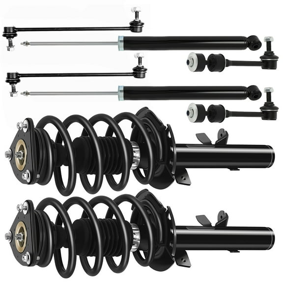 cciyu Struts Suspension Kit for 2014-2018 for Ford Escape Front Complete Strut Assembly,Rear shock absorber,Stabilizer Bar Link,Tie Rod End with 172751 172750 553392 39111 K80880 K750743