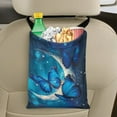 thumbnail image 5 of Yuyamidu Blue Butterfly Car Trash Bag Moon Garbage Bag Storage Bag for Automotive Accessories Collapsible Small Rubbish Bin for Car SUV Van Reusable Car Interior Decoration, 5 of 7