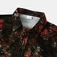 thumbnail image 3 of Camisas Hombre Manga Larga Camisa de vestir de manga corta para hombre Camisa con estampado de lunares de ajuste regular con bolsillo Camisa con botones informales (Blue, XXL), 3 of 7