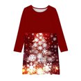 thumbnail image 5 of FamilyThread Girls Christmas Dress Long Sleeve Dress for Girls Swing Twirly Skater Dresses Tree Print Casual A Line Dresses For 4-12Y, 5 of 5