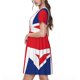 thumbnail image 2 of Fotbe English Vestido Largo de Moda para Mujer, Vestido Tipo Camiseta con Manga Corta y Estilo Casual a Rayas y Bloques de Color, 2 of 6
