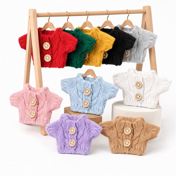 stcellnmex 10 Pieces Small Doll Clothes Set 3.14 x 1.96 Inches Doll Sweaters Fit 5 to 9 Inches Various Styles of Small Dolls Fresh Style