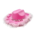 thumbnail image 4 of Ticikt Trimmed Denim Cowboy Hat for Girls Western Style Party Dress Up Play, 4 of 5