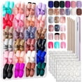thumbnail image 1 of Press on Nails Fandamei, 24 colores, 576 unidades, cortas, cuadradas, mate, 1 of 7