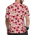 thumbnail image 2 of Wukai Rose Flowers Print Men's Short-Sleeved Mesh T-Shirt,Quick-Dry Short Sleeve Workout T-Shirt-Large, 2 of 8