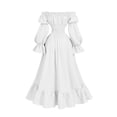 thumbnail image 6 of FNFYFH Renaissance Medieval Costume Dress Women Peasant Cottagecore Dress 1700s Victorian Fairy Dress, 6 of 8