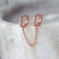 thumbnail image 3 of TIMIFIS Earrings Exquisite Fashion Ladies Long Chain Earrings Copper Set Zircon Earrings Ladies Chain Earrings Double Pierced Chain Earrings Earrings Valentine'S Day Gift, 3 of 3