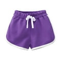 thumbnail image 4 of Gubotare Shorts for Toddler Girls Girls Soft Comfy Shorts Athletic Sweat Shorts Casual Shorts,Purple 9-10 Years, 4 of 8