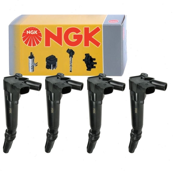 4 pc NGK Ignition Coils compatible with Ford F-150 6.2L V8 2010-2014