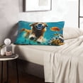 thumbnail image 6 of Daiia Dog Underwater Adventure Bedding Waterproof Pillow Protector Zippered Queen – Bed Bug Proof Pillow Encasement-16"x24", 6 of 6